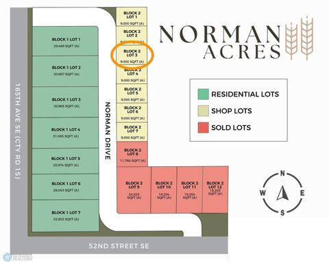 Vacant Land For Sale - 629 Norman Drive Dr<br/> Cass County, Kindred, ND 58051