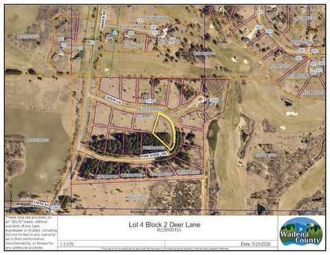 Vacant Land For Sale - LOT 4 BLOCK 2 Deer Lane<br/> Wadena County, Wadena, MN 56482