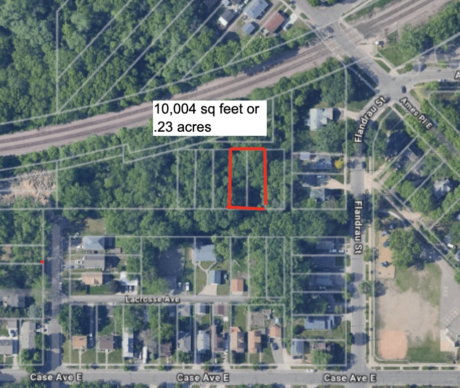 10,004 sq feet or .23 acres