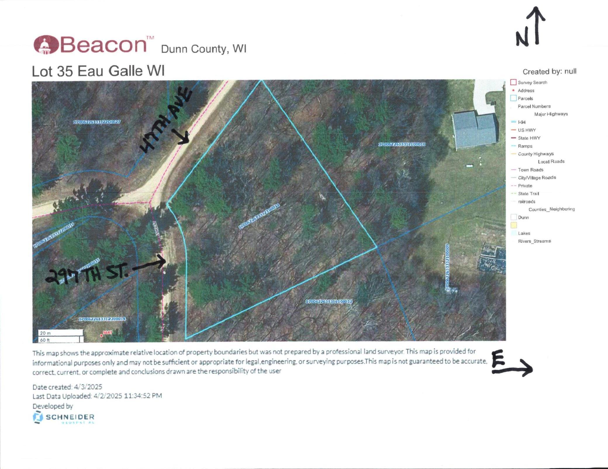 Lot 35 N4XX 297th Street, Eau Galle, Wisconsin image 2