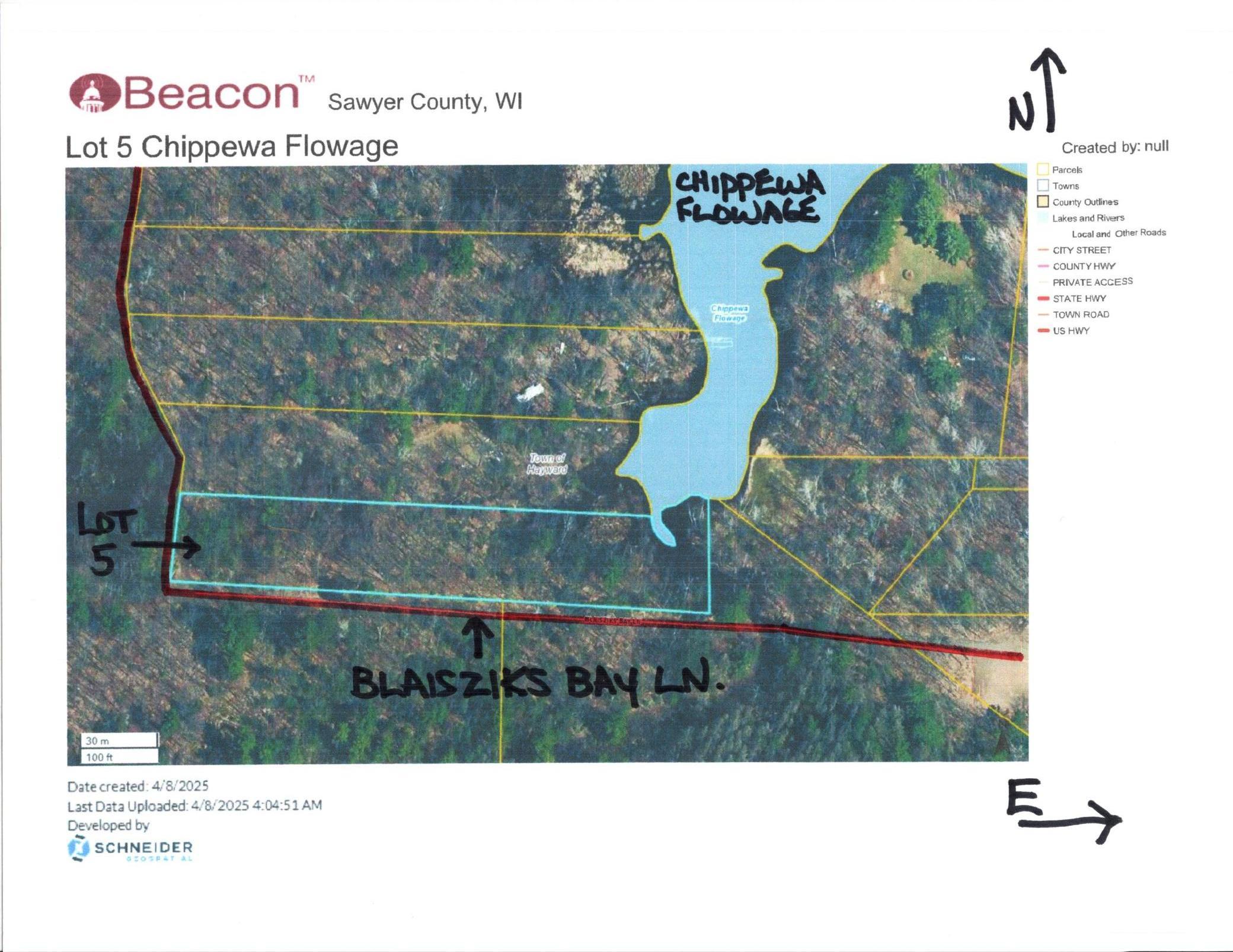 Lot 5 XXX Blaisziks Bay Lane, Hayward, Wisconsin image 2
