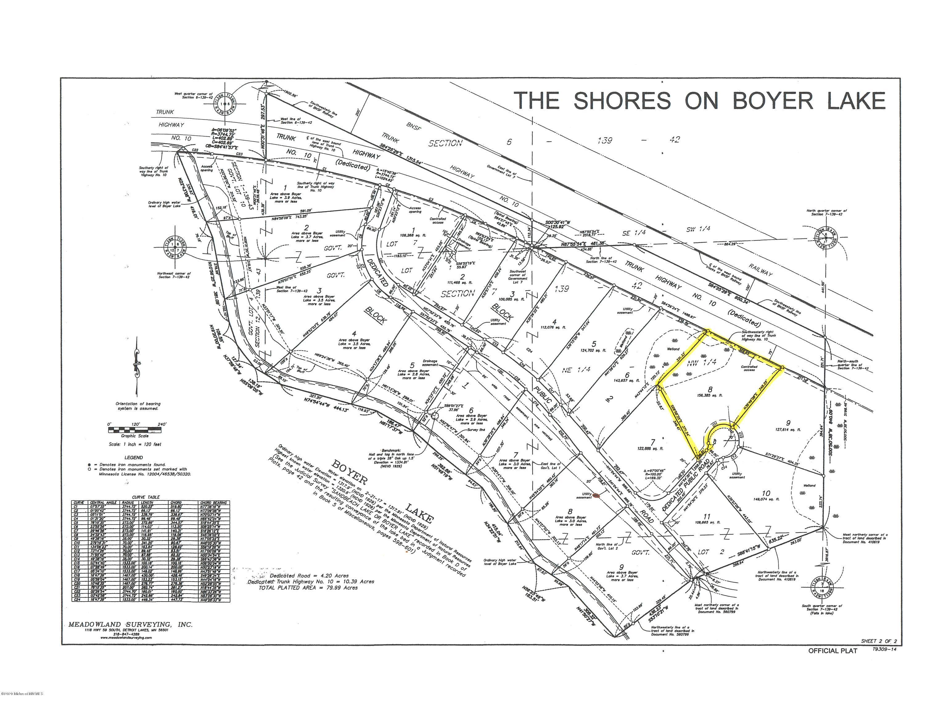 Lot 8 Blk2 S The Shores On Boyer Lake, Lake Park, Minnesota image 1