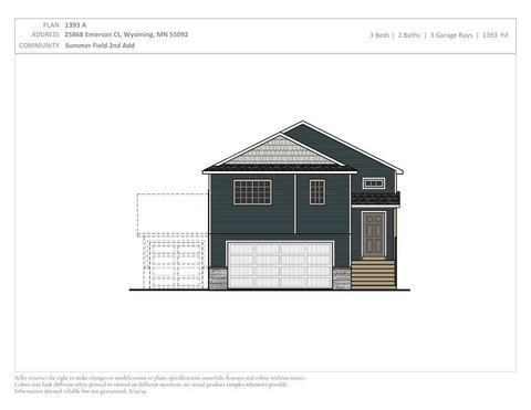Homes For Sale - 25868 Emerson Court<br/> Wyoming, MN 55092
