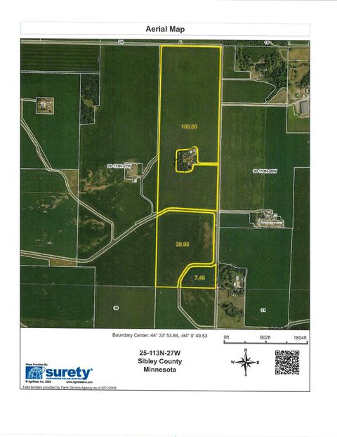 Vacant Land For Sale - XXX 371st Avenue<br/> Sibley County, Henderson, MN 56044