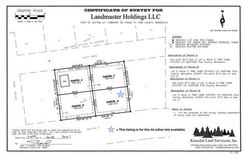 Vacant Land For Sale - 148XX E Cross Lake Road<br/> Pine County, Pine City, MN 55063