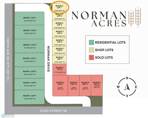 Vacant Land For Sale - 633 Norman Drive Dr<br/> Cass County, Kindred, ND 58051