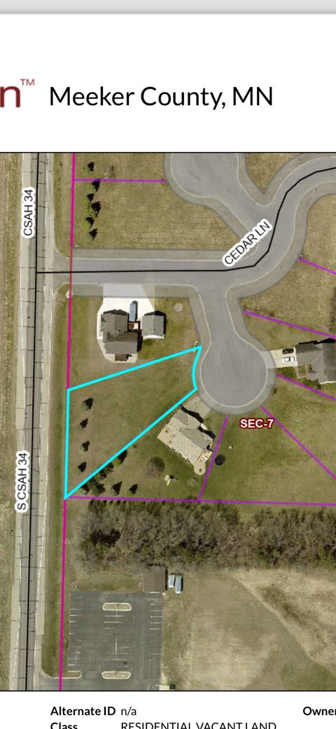 Vacant Land For Sale - 1310 Cedar Lane<br/> Meeker County, Litchfield, MN 55355