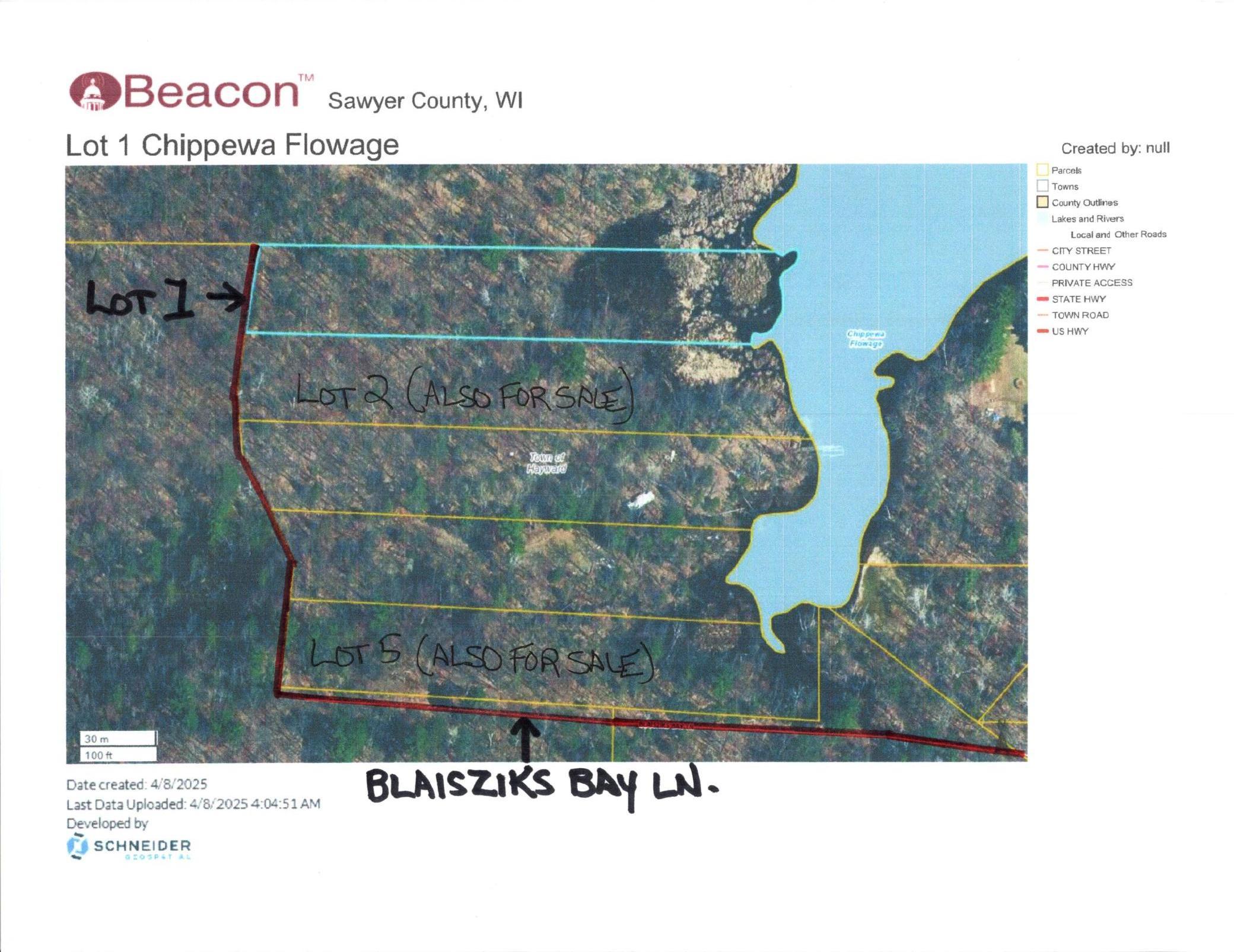 Lot 1 XXX Blaisziks Bay Lane, Hayward, Wisconsin image 2