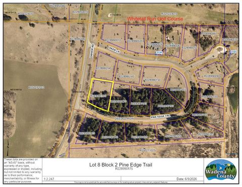 Vacant Land For Sale - TBD LOT 8 BLOCK 2 Pine Edge Trail<br/> Wadena, MN 56482