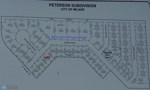 Vacant Land For Sale - 1009 Edison Street<br/> Milnor, ND 58060