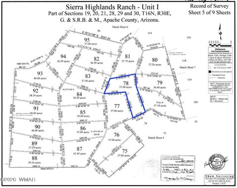 Tiny photo for 78 Sierrra Highlands Ranch, Saint Johns, AZ 85936 (MLS # 259214)