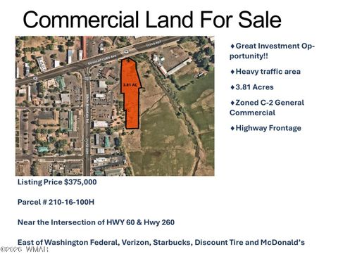 Photo of SEC Deuce of Clubs &amp; Wht Mtn Rd, Show Low, AZ 85901 (MLS # 260670)