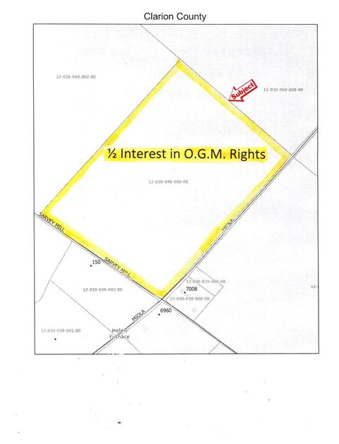 Vacant Land For Sale - 00 Miola Rd<br/> Clarion County, Lucinda, PA 16235