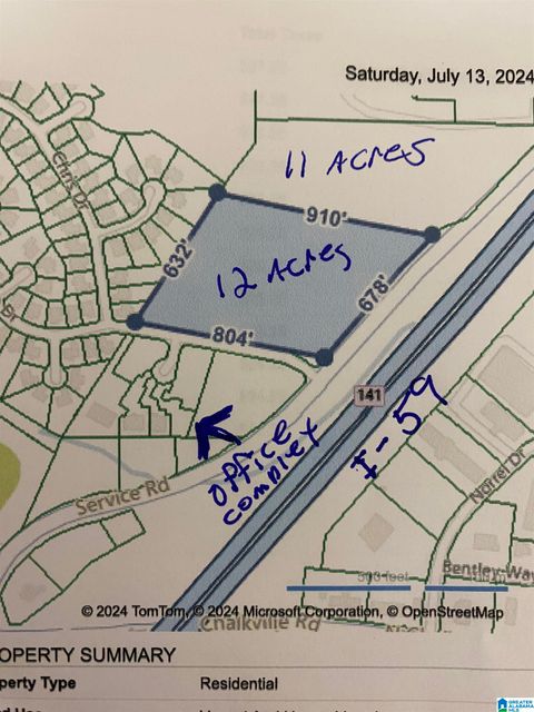 6032 SERVICE ROAD acreage TRUSSVILLE AL 35235