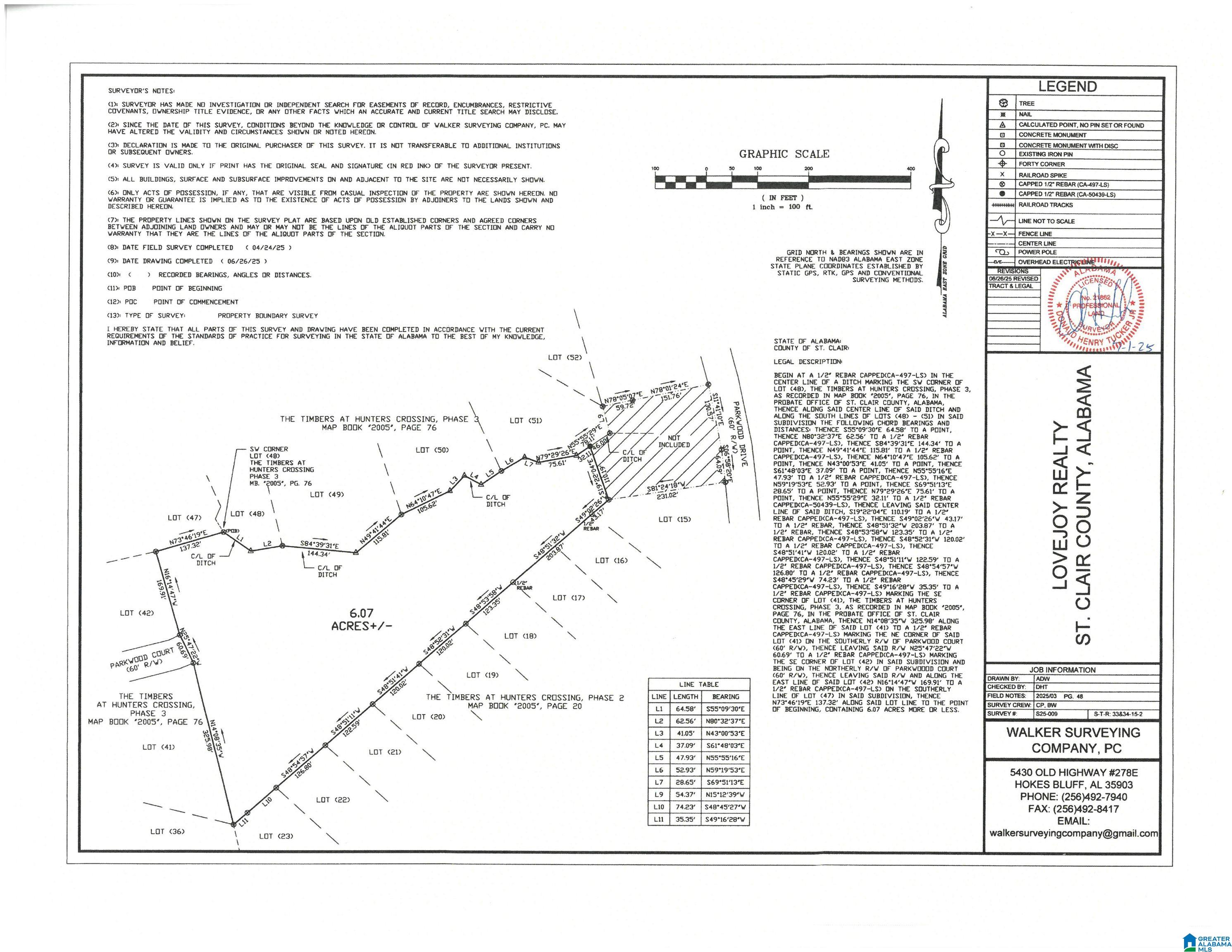 PARKWOOD COURT Lot 42 & 6.0 AC