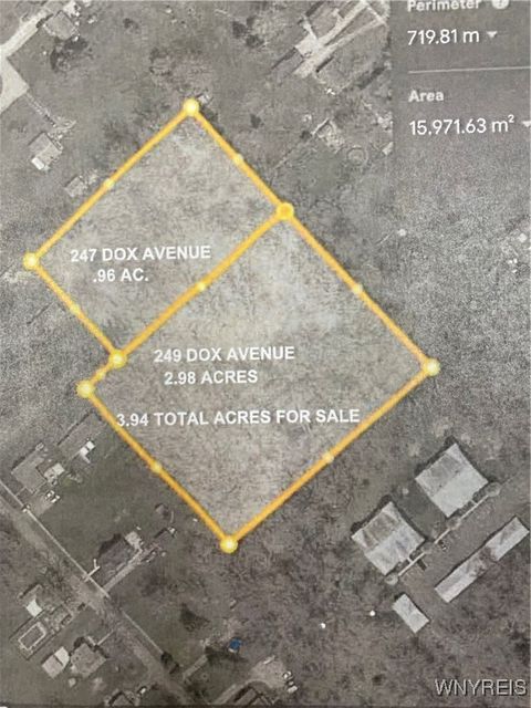 Vacant Land For Sale - 247 & 249 Dox Avenue<br/> Wilson, NY 14215