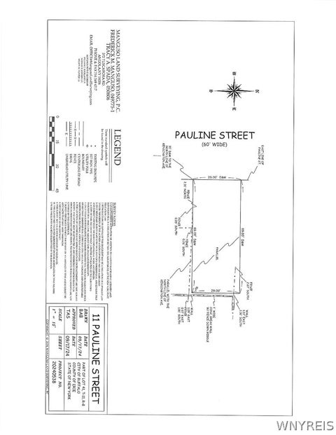 Vacant Land For Sale - 11 Pauline Street<br/> Erie County, Buffalo, NY 14214