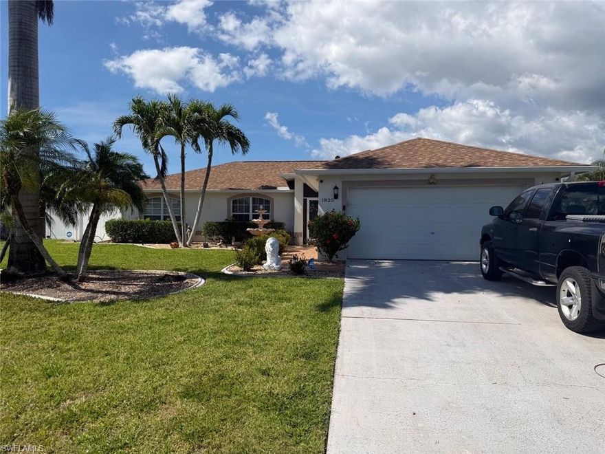 Beautifully renovated 3-bedroom, 2-bathroom home nestled in one of Cape Coral’s most desirable neighborhoods—no flood insurance required. This move-in-ready residence showcases brand-new tile flooring throughout and fully updated kitchen w/stainless Steel Appliances. The stunning kitchen is complete with stylish cabinetry, upgraded countertops perfect for both everyday living and entertaining. Step outside and embrace the Florida lifestyle on the screened lanai, Large Elite Roof and terrace with elegant paver flooring, overlooking a private, fully vinyl fenced backyard and a new sparkling pool with salt system—ideal for relaxing or hosting guests year-round. Additional highlights include a spacious 2-car garage, a newer roof, a new water heater and sprinkler system for your peace of mind. The home has been freshly painted inside and out, complemented by refreshed landscaping that enhances its curb appeal. An alarm system including some cameras and full house reverse osmosis water system gives you peace of mind with security and great bathing and drinking water. The back yard has Avocado, banana, Guanabana, Papaya, Java and Rosemary for your picking and enjoying. Conveniently located near shopping, dining, and top-rated schools, this exceptional home offers the perfect blend of style, comfort, and location.