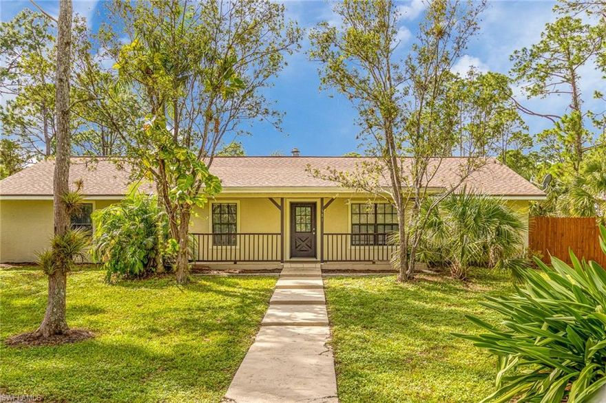 Location! Location! Location! This beautiful cozy home sits on 2.73 acres and is west of Wilson Blvd. This home features 3+Den, 2 baths, alarm system throughout, oversized den, private family room, washer, dryer, Rinse station/pet shower, 1 car garage, and a private driveway with tons of parking. This home has so much more to offer with room to grow! Only minutes away from gas stations, Walgreens, Publix, and many more shopping centers. Come join the community as the Golden Gate Estates is growing!