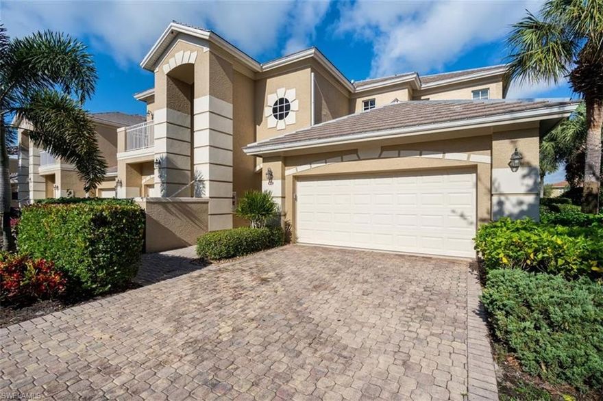 Welcome to your luxurious, turnkey home in exclusive Mont Claire! This stunning 1st floor unit has been beautifully updated with Quartzite counters, glass subway tile backsplash, extended white cabinetry & Kitchenaid appliances. No expense was spared on high-end lighting fixtures & ceiling fans in every room with LED lighting throughout the home. All 3 bedrooms have stylish wood floors & the main areas feature tile on the diagonal. Large closets & the 2 car garage give you ample space to store all your toys & goodies and the newly installed electric hurricane shutters will give you peace of mind. All you need is your toothbrush & you're ready to enjoy the many amenities that this very active community has to offer including a pool, clubhouse, attended fitness center with fitness classes, full-service spa, tennis, pickleball, bocce, optional golf membership & too much more to mention! Pelican Marsh features 3 manned gates & an additional, resident only gate directly into Galleria Shoppes; it's right in the center of where it's all happening in North Naples with tons of restaurants, shopping & entertainment options PLUS it's just over 2 miles to our white sand beaches! Welcome home!