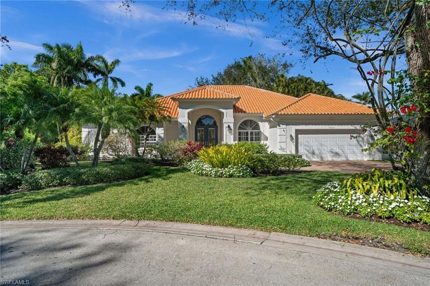 If you’ve been waiting for a Naples home that actually feels special the moment you walk in, this is the one that stops the scroll. Tucked away on a quiet cul-de-sac in Mill Run at The Crossings, this 3-bedroom, 2-bath residence with an open den lives far larger than expected thanks to soaring ceilings, generous living spaces, and beautiful natural light that pours in all afternoon from the west-facing lanai. The open den just off the kitchen is ideal for a home office, homework zone, or second living area - perfectly integrated into daily life without feeling closed off. Inside, plantation shutters, warm coastal finishes, and oversized rooms create a home that feels welcoming, comfortable, and thoughtfully designed - not cookie cutter or builder-basic.
Step outside and picture slow mornings with coffee by the pool, afternoons spent enjoying the Florida sun, and evenings gathered with friends on the spacious screened lanai and expansive patio - an ideal backdrop for entertaining, grilling, or simply unwinding in the privacy of your own backyard retreat. The oversized yard isn’t just generous by Naples standards; it’s functional and charming, complete with mature Carrie mango and starfruit trees and an irrigation well that keeps the landscaping lush while helping keep utility costs in check. Set on an oversized .32-acre lot, the curb appeal is immediate, with plenty of green space, lush foliage, and a true sense of breathing room that’s increasingly hard to find in this location.
The location places you right in the mix while still feeling tucked away: less than three miles to Mercato for dining and nightlife, a short bike ride to the weekend farmers market at Vanderbilt Galleries, just minutes to the Waterside Shops, and under five miles to the sugar-sand beaches of Vanderbilt Beach on the Gulf. Surrounded by top-rated public schools and multiple highly regarded private schools—all within easy biking distance - this home offers an exceptional blend of lifestyle, space, and convenience, along with low HOA fees and a neighborhood known for its architectural variety and strong sense of community.