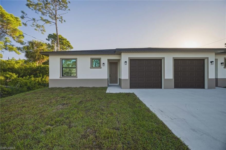 Welcome home! This property will simply wow you with the fit and finish. Most new construction is thrown together: gaps in baseboards, cracking grout in the shower, no gutters, unfinished garages. It seems like they're thrown together as cheaply as possible. Not here! You'll appreciate the sizable bedrooms, a floor plan that makes sense, a nice open and usable kitchen, sliding glass doors outside that have a sliding screen built in, and a covered entryway so your deliveries don't get rained on! Water system maintenance (no smelly or hard water) and lawn care are INCLUDED! Pets are welcome with approval. More homes just like this one are available in other areas as well, please ask and we can provide more information. Applications are first come, first serve. Set up your showing today! *Photos are of a different unit, but amenities and floor plan are the same.