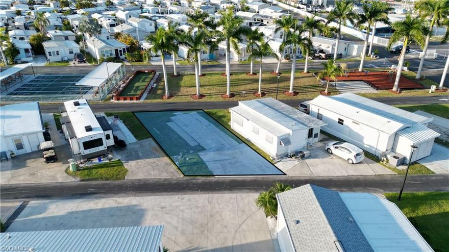 Rare opportunity to own your land in Holiday Condo, a popular pet-friendly RV community in Fort Myers that is not a 55+ community. This lot is ideally located directly across the street from the community amenities, including the clubhouse, two heated swimming pools (one indoor), pickleball, tennis, shuffleboard, bocce, horseshoes, and more.

The property is ready for your RV, travel trailer, or park model, with water, sewer, and electric already in place, making it easy to start enjoying the Southwest Florida lifestyle right away. With low monthly fees of just $167, this property offers exceptional value.

Holiday Condo offers a full calendar of community activities and is conveniently located just a short drive from beautiful Gulf beaches, shopping, restaurants, and entertainment, making it perfect for seasonal or year-round living.

Whether you're looking for a winter retreat, seasonal getaway, or affordable Florida base, this is a great opportunity to own land in a friendly and well-maintained community.