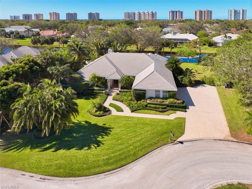 Over 160ft of waterfront property on Oakmont Lake! This spectacular lakefront western exposure homesite on a quiet cul-de-sac in Pelican Bay features well over 1/2 acre (.54 ac), serene water views, abundant privacy, and mature landscaping. At an elevation of 16.1’, the 3,326-square-foot, single-story residence offers fantastic renovation potential. 4 BR, 3.5 BA, 3-car garage pool home with minimum 9'10" ceilings throughout, large windows, and concrete-block construction, all perfectly sited on one of the most beautiful waterfront lots in Pelican Bay. There’s plenty of room to add more bedrooms, a game room, a gym, or an attached casita. Renovate or build the new home of your dreams. New construction concept available upon request. The residence sustained no Hurricane Ian damage. Ideally located a short distance to Artis Naples, Waterside Shoppes, Publix. Pelican Bay is the hottest location in Naples, offering private access to 3 miles of beach, gulf-side dining, kayaking, sailing, an active tennis program, and much more, all surrounded by 88 acres of parks and recreation areas. This home is the best value currently available in Pelican Bay, and a must-see for the discerning buyer