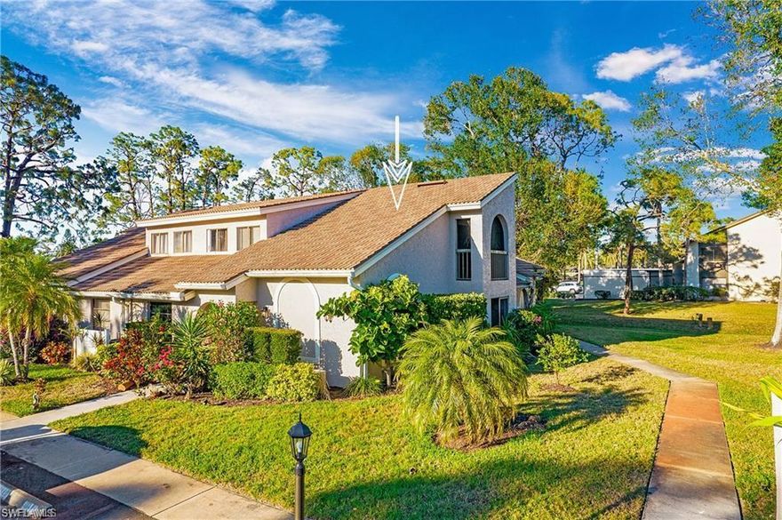 A rare find 1430Sq  Corner villa ,freshly painted, features 2 Bedrooms, 2 bathrooms, a bonus Den space for an office or extra family room with access to the Balcony, Granite counter tops in the Kitchen and Bathrooms, Interior Laundry area, Wood laminate & Tile floors, Living Room with Vaulted Ceilings.The master bedroom conveniently located on the first floor. Screened in lanai. Perfect home for first time home buyer, second home or investors, just minutes from the new Founders Square plaza offering shopping, dining & entertainment a few steps away from a round of mini golf at Volcano Mountain Golf only 15-minutes to downtown Naples, 5th Ave & white sand beaches.Please check brokers remark