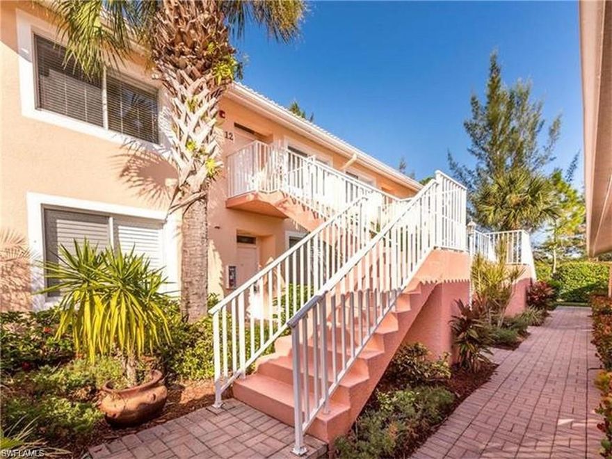 Desirable and immaculate second-floor condo in beautiful lush Falling Waters /Magnolia Falls gated community with vaulted ceilings, huge oversized private lanai with waterfall view and private staircase, and separate garage. Enjoy one of the largest heated saltwater pools in SW Florida newly updated & remodeled. Great location in SE Naples, close to beaches, golfing, 5th Ave. shopping, Marco Island, etc.