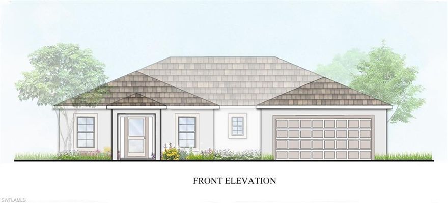 Discover this beautiful new construction single-family home with four bedrooms and two bathrooms, designed for modern living. The fourth bedroom can easily serve as a spacious office, perfect for working from home. The home features an open floor plan with elegant tray ceilings and large windows that invite natural light. The kitchen is equipped with sleek stainless steel appliances, offering both style and functionality.

Impact-resistant doors and windows provide peace of mind, while all-tile flooring adds a touch of sophistication throughout the home. The master bathroom showcases a luxurious shower with floor-to-ceiling tiles. High ceilings create an airy, expansive feel in the living spaces. Additional features include a convenient automatic garage door opener, ceiling fans in the bedrooms and living areas, an efficient irrigation system, and gutters at the front of the house. The laundry room is thoughtfully located near the garage for easy access. Estimated delivery date is mid to late August 2024