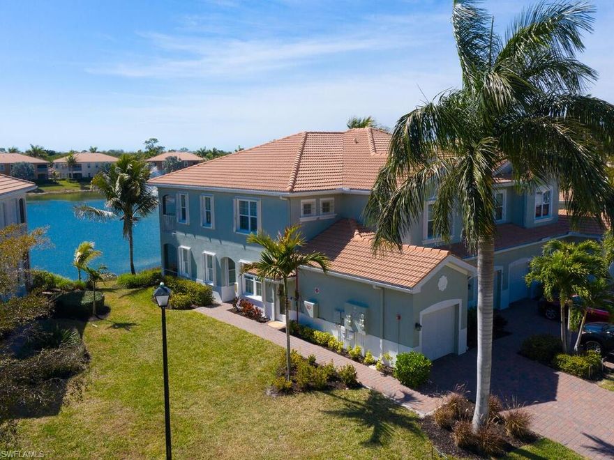 Welcome to this beautifully updated three bedroom plus den, two bath second floor coach home in the desirable gated community of Creekside Preserve!  Styled with a clean coastal aesthetic and filled with natural light, this move in ready residence offers an inviting open concept layout designed for both comfort and effortless entertaining.

The spacious living area flows seamlessly to a private screened balcony overlooking the lake, where tranquil water views, mature palms, and gentle breezes create the perfect place to relax and unwind. The kitchen is both functional and stylish, featuring granite countertops, stainless steel appliances, white cabinetry, and a large peninsula that connects naturally with the main living spaces.

The generous primary suite continues the home’s calming atmosphere with peaceful water views and an en suite bath designed for comfort. Two additional bedrooms provide plenty of space for family or guests, while the versatile den offers flexibility for a home office, reading room, or additional living space.

This residence is located in the newest building in the community and is just a short walk to the clubhouse and amenities, allowing you to easily enjoy everything Creekside Preserve has to offer.

Recent updates add even more value and peace of mind, including a new AC and water heater.  The home is also equipped with accordion hurricane shutters, offering convenient storm protection when needed.

One of the biggest advantages of living in Creekside Preserve is the low maintenance lifestyle. HOA fees cover landscaping, water, sewer, exterior pest control, mulch, flood insurance, and more, making ownership simple and stress free. Residents also enjoy access to community amenities including a clubhouse, resort style pool, and fitness center. Pets are welcome and there are no special assessments.

Ideally located in South Fort Myers just two miles south of Alico Road, the community offers convenient access to everything Southwest Florida has to offer. You are just 5 miles from Coconut Point and Gulf Coast Town Center for shopping, dining, and entertainment, and only a short drive to the sugar white beaches of the Gulf.

If you have been searching for a move in ready home with beautiful lake views, modern finishes, and a convenient location, this Creekside Preserve residence delivers the perfect blend of style, comfort, and Southwest Florida living. Schedule your private showing today!