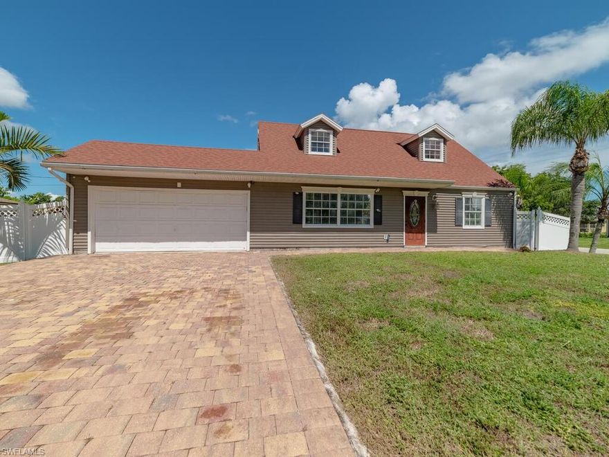 NEW A/C IN 2017, ROOF Replaced in 2012. NO HOA Fees! GRANITE, Stainless Steel Appliances! Great fixer-upper! Corner lot! Pavered driveway! Well water system was replaced within last 3 years. Shed outback included and adds additional storage! Rear is fenced in for pets and privacy, located on a corner lot on a quiet street in San Carlos Park.