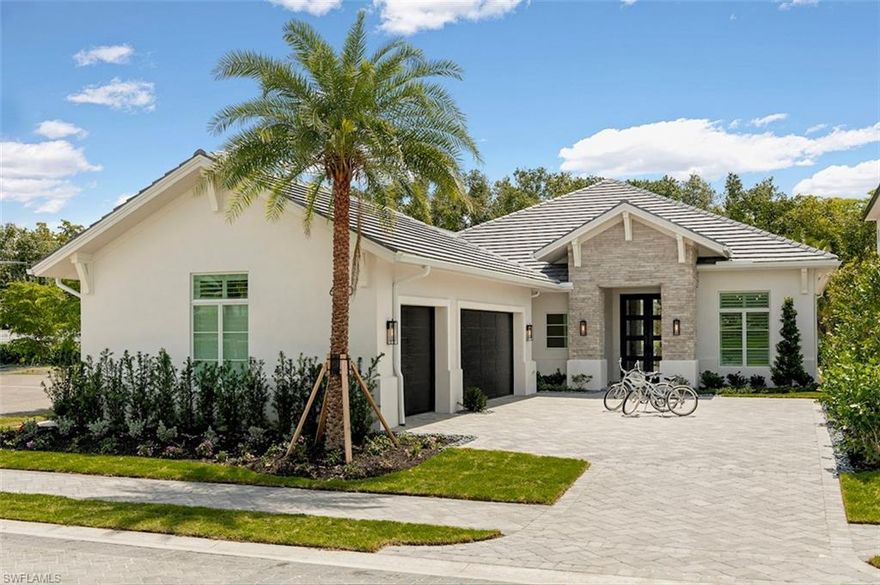 We invite you to view this elegant 2024 build in the new Palisades development in a prime location off of Orange Blossom Drive in North Naples.  No detail spared as this home features many builder upgrades and a modern, Sand Dollar Award winning designer decor.  Upgrades to highlight are:  whole house generator, automatic/remote controlled hurricane screens, hot tub, pool sun shelf and waterfall feature, pool bathroom, marble tile in master bath, Woodmode cabinetry, SubZero appliances and more!  The modern floor plan provides spacious gathering space both indoors and out with a large lanai and outdoor grilling and dining area.  High end furnishing in every room provide utmost comfort and modern visual appeal.  In addition, the home is a "smart home" powered by Elxai.  It was built with the most current energy efficient and storm resistant materials providing peace of mind all year long!  The home sits safely in flood zone X. 

Located just East of Goodlette Frank Road, Palisades is a quick 15 minute drive to downtown Naples, minutes from Mercato, Whole Foods and Waterside Shops.  Beach life awaits at Vanderbilt Beach also just minutes away.  

Low Fee HOA!