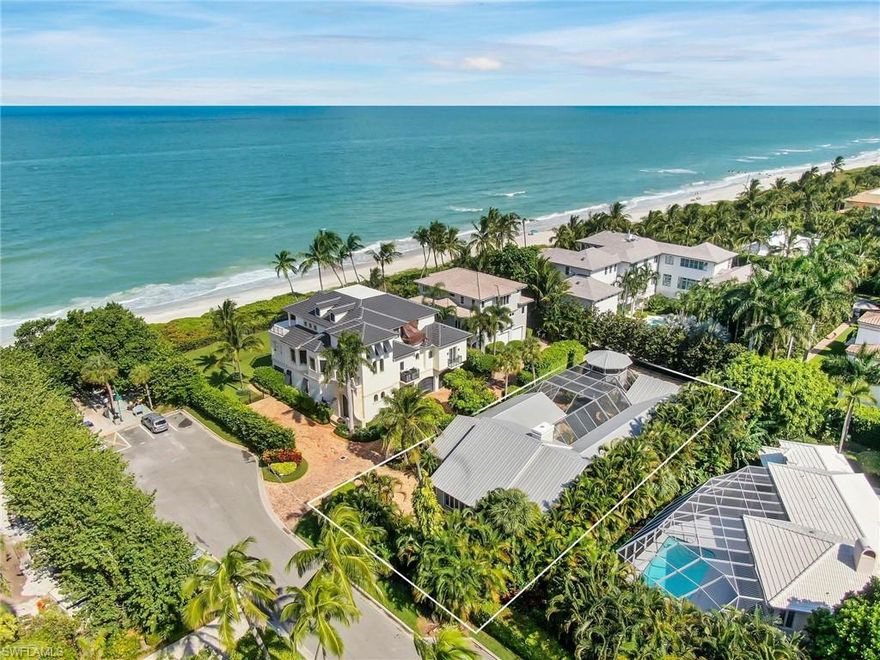 It may be generations before another coveted property of this size, in this exceptional location becomes available. This highly sought after and rarely available beach block property is one of the most unique properties in Old Naples. The property is priced to sell. Located in the heart of Old Naples, on a significantly oversized 170 feet deep lot, this spectacular property offers a rare lifestyle opportunity for beach block cottage living or to build the home of your dreams. Nestled one house from the celebrated sugar sand beaches of Naples, Florida and within two blocks to the internationally recognized cultural districts of Fifth Avenue South, this property is one of the last of its kind left for purchase in the beach block. Naples has an extremely limited supply of properties west of Gulf Shore Blvd. and this property is the only one actively being marketed for sale. If you are one who wishes to build your dream home, not to be constricted by the dimensions of an average Old Naples building envelope, your opportunity is here. The price based on land value only and improvements on the Property are being sold in their "As-Is" condition.