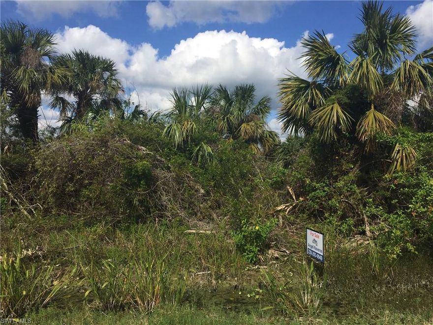 Beautiful large lot in rapidly growing area just North of Immokalee  Rd. West of Wilson Blvd, and East of Twin Eagles Club. There is new Publix grocery store  near by. This street is peaceful surrounded by beautiful homes. Price to Sell