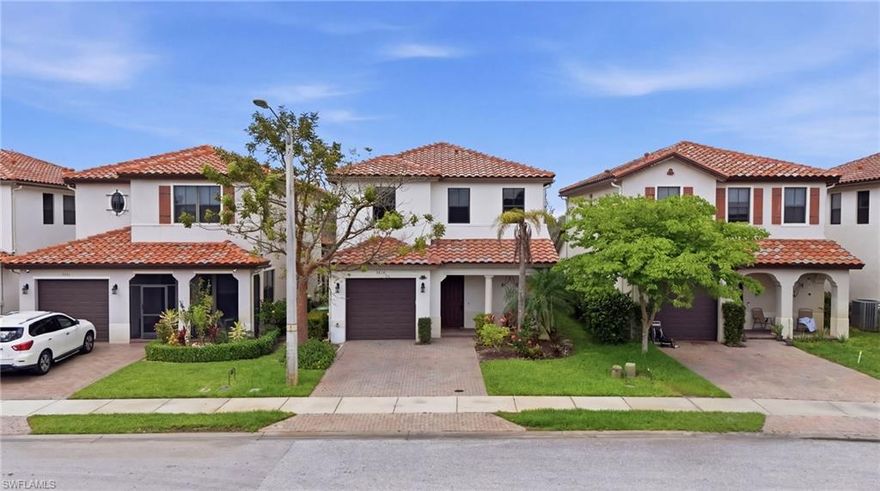 Welcome to this well-maintained 3-bedroom, 2.5-bathroom home located in the highly sought-after community of Coquina at Maple Ridge in Ave Maria. This two-story residence features an open-concept layout with spacious living and dining areas, perfect for both everyday living and entertaining. The kitchen offers ample cabinetry, granite countertops, stainless steel appliances, and a large island overlooking the main living space. Natural light fills the home, creating a bright and inviting atmosphere throughout. Upstairs, you’ll find all three bedrooms, including a comfortable primary suite with dual vanities and a walk-in shower. Additional features include a 1-car garage, tile flooring throughout the main living areas, and a private backyard that backs up to a preserve, offering added privacy and peaceful views. Residents of Ave Maria enjoy an exceptional lifestyle with access to resort-style amenities including bike and jogging paths, a waterpark, dog parks, playgrounds, a heated community pool, fitness areas, shopping, restaurants, a local farmers market, and year-round community events. Don’t miss your opportunity to own in one of Southwest Florida’s fastest-growing and most desirable communities.