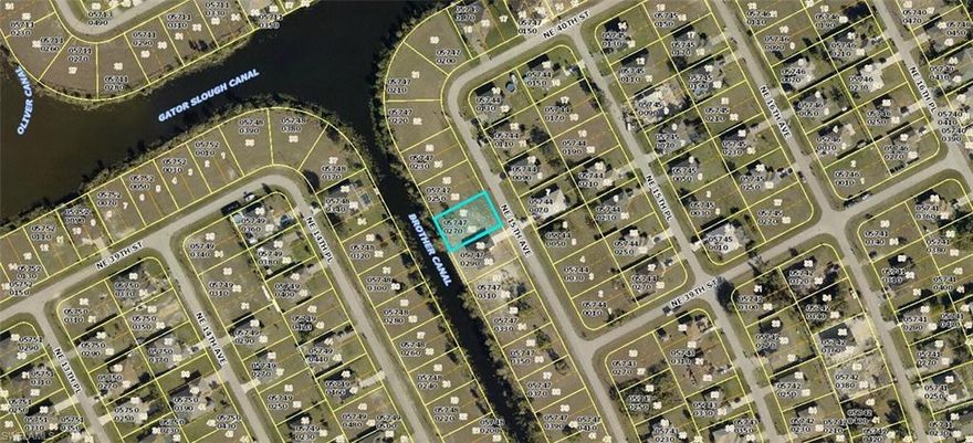 Great lot in cape coral's gator circle community. Beautiful water views.