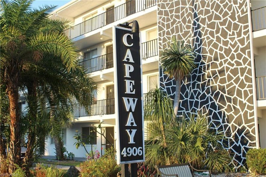 This condo is located in a highly desirable yacht club area. Close to everything. This is a 55 and older building. First floor unit, 740 sq. ft. 1 bedroom 1 bath unit. Entire unit has been redone, new paint, new wood floors, all new fans and light fixtures, switches and outlets, brand new cabinets, top, faucet, stove, microwave, dishwasher, water heater, bath vanity top faucet, toilet, all new closet shelving, blinds, new doors, casings and new baseboards. This beautifully remodeled unit is move in ready. Monthly HOA is only $174.23 and includes water. There is a $50 per person application fee. There is one assigned parking spot per unit with additional parking on property. Also has a large, well maintained pool on property. Don't miss your chance to live in paradise for less than you ever imagined! Go and Show!