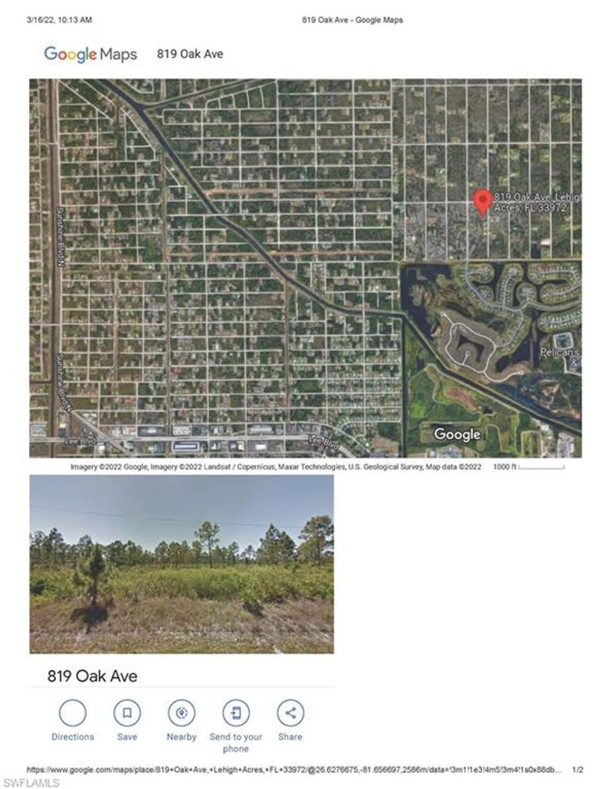 1/2 acre lot to build your dream home. Close to Williams Ave and Sunshine Blvd. Short drive to I-75 and SWFL International airport.