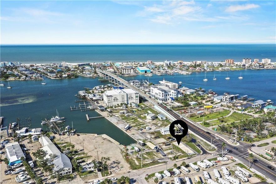Location, location, location! Fort Myers Beach is just a walk over the bridge. This lot is located in Gulf Cove, a co-op community. This means you own 1/60th of the community. It is a 55+ waterfront community with GULF ACCESS, the Board of Directors is working on a process for the boat slip assignments. Low HOA fees, only $800/quarter! Sewer water and electric for the community has been completed. Highway ready RVs allowed on the lot. New homes must be built to FEMA standards 8-10 feet above ground. Water, sewer, and electric available. Discover your new piece of paradise today!
