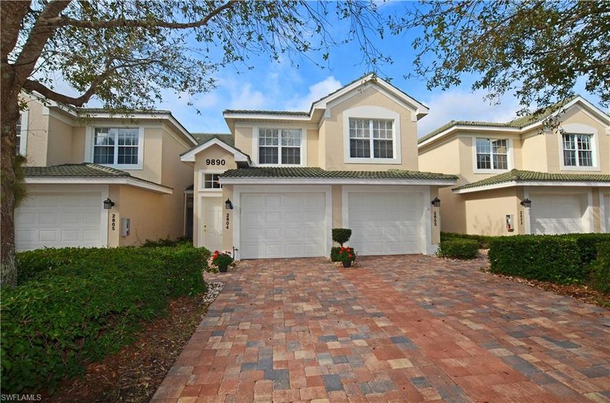 Extraordinary Comorant Model (2 bedrooms, 2 baths, den and attached garage)  The best panoramic lake and golf course views in Spring Run.  Exquisite furnishings and fixtures.  New fixtures in master and guest baths.  Recent improvements include: washer and dryer 2014, water heater 2014, air conditioning 2013, refrigerator 2013 and dishwasher 2014.  Spring Run is the most sought after bundled golf community with fabulous amenities and low fees.  Outstanding location with close proximity to shopping, restaurants, Gulf beaches and RSW. Also available to The Brooks residents is the Commons Club with a state of the art fitness center, private restaurant and private beach club.