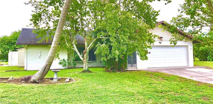 If you are looking for a solid home on a quiet street and a huge lot, look no further! This well kept home is located on a street with no through traffic and is being sold with the lot next to it (MLS #221062674) which gives you .75 of an acre, enough room for a pool, RV, boat and more! This home comes with a large open kitchen, enclosed Lanai and an additional screened patio, newer A/C (5 years old) and a shed that can be set up for a workshop or storage. This is your opportunity to own a solid home in a great location.