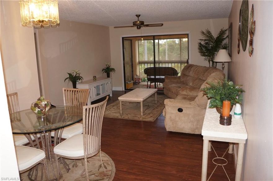 Great condo in Whiskey Creek neighborhood. Centrally located to shopping, dining, schools, airport, beaches and golf courses. Recently updated. Spacious eat-in kitchen has stainless steel appliances and granite counter tops. Unit is on the second floor and has a very nice view of a pond from the screened lanai. Lanai has access from the the living room and master bedroom.  Other features include in-residence laundry and extra storage room on the lanai. Condominium has many amenities which include a community clubhouse, pool, sauna, exercise room, pool table, tennis courts and many more. All ages welcome. Community is no longer 55+ restricted.