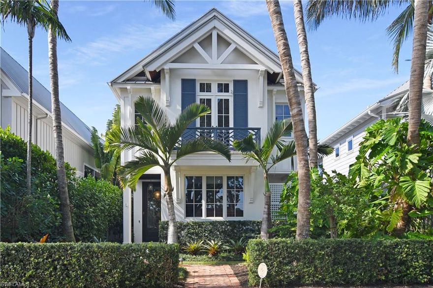 Incredible location in the heart of Olde Naples! Only 4 short blocks to 5th Ave South! Stunningly beautiful. Built in 2013, totally redesigned in 2019. Beautifully functioning and flowing floor plan. Spacious 3 bedrooms, 3.5 baths, attached 2-car garage with gated entry and private drive. Secluded pool with fire feature and 3 waterfalls. Amazing indoor-outdoor patio room brings nature inside. Spacious primary bedroom with luxurious bath, two additional guest beds en-suite. Chef’s kitchen with Miele appliances, steam oven, and expansive island for entertaining. Beautiful light and bright great room combining dining and gathering space. No expense spared and no detail overlooked. Stroll just a few blocks to world famous South Naples beaches/pier, shopping and dining!