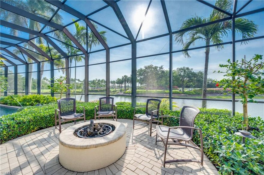 STUNNING Contemporary estate on one of the best WATERFRONT lots in Pelican Marsh! SELLER IS READY TO SELL!  Poured concrete walls. Over 236 ft. of water frontage & an enormous screened lanai to enjoy every bit of the view! Oversize master suite offers 2 large walk-in closets, an En-suite exercise room or 2nd office with sets of French doors to the FABULOUS expansive WATERFRONT screened lanai offering an outdoor kitchen w/TV & fridge, gas fire pit, resort style 42X18 pool with fountains & sun shelf. Open kitchen features double full size Sub-Zero refrigerator & freezer, granite center island with sink, lighted glass front cabinets & deep walk-in pantry. AC units feature NEW thermostats & mold fighting blue lights, whole house "Water Cop" leak detection, NEW Roof revitalization & "no clean" sealant with 5 year warranty. Guest suite wing features 2 en-suite bedrooms, sitting area & French doors to a special guest patio on the WATERFRONT screened lanai. Modern Family room wall system with gas fireplace & specialty lighting. 3 car garage with AC, extra storage & built-in work station. A FULL Home Warranty has kept the appliances & all AC units in top condition AND it's transferable!