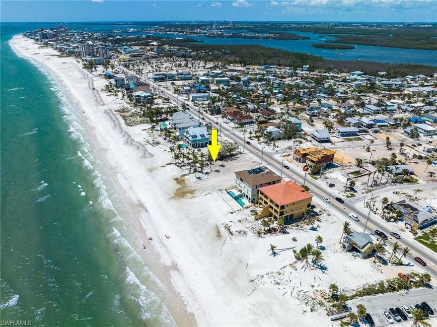 THIS IS ABSOLUTE IDEAL, PERFECTLY LOCATED, OVERSIZED GULF FRONT PARCEL ON FORT MYERS BEACH. Build your Island dream home on this 72 by 143 beachfront property. Hurricane Ian has created an opportunity for Estero Island to be recreated with new homes on a few special lots that have UNENDING PANORAMIC VIEWS OF THE GULF OF MEXICO AND BEYOND. The adjacent like kind parcel is also available.