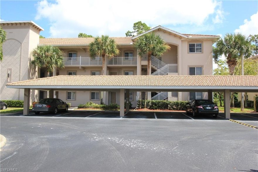 Welcome to the tranquil community of Blue Heron in Naples. This 3 Bed / 2 Bath 1ST FLOOR END UNIT condo is in immaculate condition. A restful retreat, this home is bright, spacious and move-in ready; it comes complete with all furnishings (negotiable). Take in the fresh air and enjoy views of nature from the comfort of your Lanai. The condo features several upgrades: A/C (2019), floors, bathrooms, impact glass windows throughout along with impact sliding glass doors. The unit also features a covered carport and parking space within steps of your condo entrance. Enjoy the terrific social calendar, the clubhouse, and the large resort-style swimming pool just a short walking distance away. Blue Heron is a gated community with reasonable HOA fees offering lush and mature landscaping and a large lake with a beautiful water feature. Conveniently located close to Publix, nearby shopping, and minutes from downtown Naples (5th Ave) and the fine Gulf beaches. A perfect place to call home in paradise.
