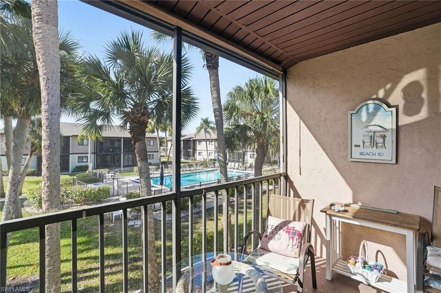 Welcome to - 1230 Hall Rd #305, North Fort Myers, FL.   Discover the perfect blend of comfort, convenience, and easy Florida living in this turnkey furnished 2-bedroom, 2-bath condominium located in the gated community of Country Pines. Whether you’re searching for a full-time residence, seasonal retreat, or investment opportunity, this well-maintained home offers exceptional value in a desirable North Fort Myers location.
The bright kitchen features white cabinetry, granite countertops, and a classic subway tile backsplash, offering a clean and functional space for everyday living. A window above the sink brings in natural light, while the efficient layout provides ample cabinet and counter space. The kitchen flows easily into the dining and living areas, making it ideal for both daily living and entertaining.
The owners suite provides a comfortable retreat with its own en-suite bath and good storage, while the guest bedroom and second bath offer flexibility for visitors, family, or a home office setup.
The layout makes great use of space while still providing separation between the living area and the bedrooms for privacy. A private screened lanai extends the living space outdoors, creating a relaxing spot to enjoy Southwest Florida’s sunshine and breezes.
Residents of Country Pines enjoy low HOA fees, two community pools, and the benefits of low-maintenance condominium living. Conveniently located near shopping, dining, golf courses, Cape Coral and just a short drive to the riverfront and historic downtown Fort Myers, this location places the best of Southwest Florida within easy reach.
If you’ve been searching for a move-in ready condo with value, convenience, and the Florida lifestyle, this one checks all the boxes.
Schedule your showing today and discover the possibilities this North Fort Myers gem has to offer!
