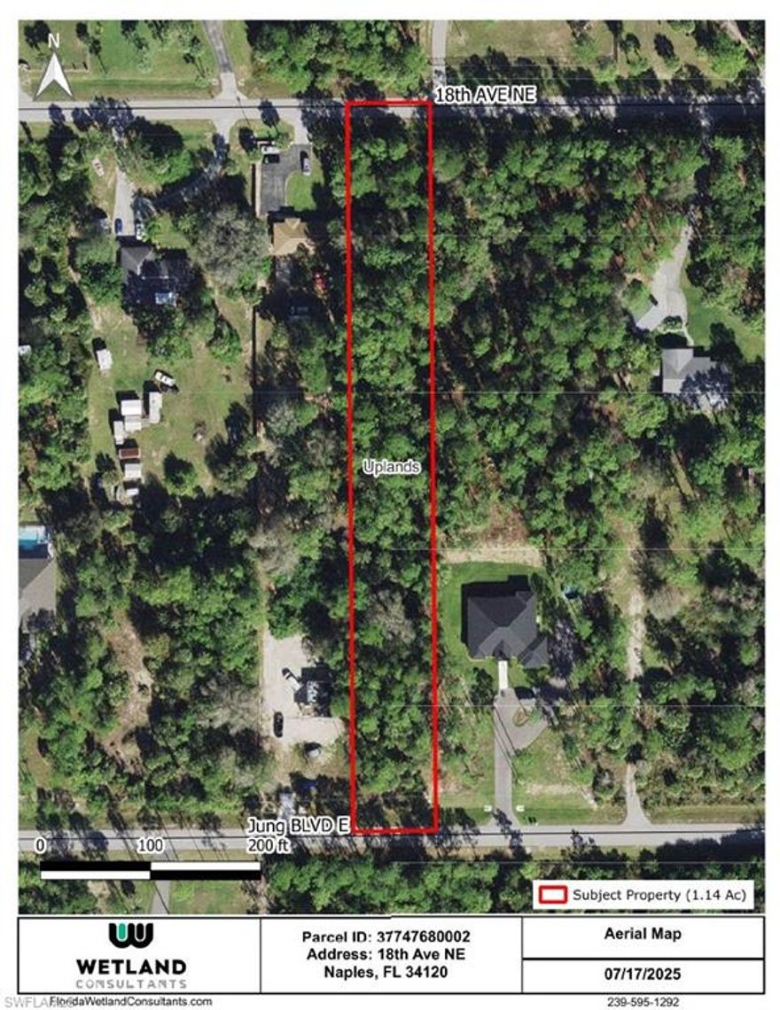 UPLANDS 100% UPLANDS 1.14 Acres with ACCESS ON TWO ROADS Jung Rd and 18th Ave NE -  Prime location
Recent enviromental study avail  - 
Amazing location to build your new home - close to Vanderbilt extension off 8th St NE. 
Close to schools - Shopping - the amazing beaches of Naples